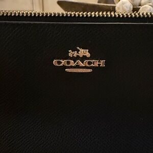 Coach Black Leather Makeup Pouch